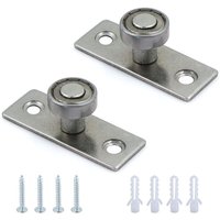2er Set Schiebetürbeschläge aus Metall - Schiebetürsystem - Fenster- und Türführungssystem - Wandmontage für unter der Tür - Silber 2er Set Schiebetürbeschläge aus Metall - Schiebetürsystem - Fenster- und Türführungssystem - Wandmontage für unter der Tür - Silber von BEIJIYI