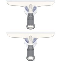 2er-Set Silikon-Abzieher mit Saugnapfhalterung, Badezimmer-Duschfenster-Abzieher, Allzweck-Abzieher für Auto-Windschutzscheibe, Fenster, Weiß und Grau 2er-Set Silikon-Abzieher mit Saugnapfhalterung, Badezimmer-Duschfenster-Abzieher, Allzweck-Abzieher für Auto-Windschutzscheibe, Fenster, Weiß und Grau von BEIJIYI