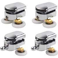 Beijiyi - 4 Doppelrollen für Duschtür-Gleitrollen, Tür-Ersatzrad für Duschkabine für 14 mm Glasloch von BEIJIYI