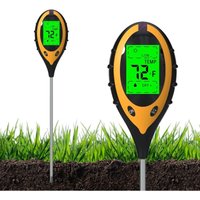 4-in-1-Bodentester, pH-/Temperatur-/Feuchtigkeits-/Lichttester, Pflanzenfeuchtigkeitstester mit LED-Digitalanzeige für Gartenbau, Landwirtschaft und von BEIJIYI