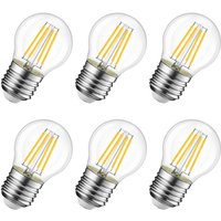 Beijiyi - 4W LED-Glühlampe E27 G45, entspricht 40W Glühlampe, 470Lm 2700K Warmweiß, Vintage-Edison-Glühbirne, nicht dimmbar, 6er-Pack [Energieklasse von BEIJIYI