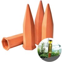 4er-Set Bewässerungssysteme für Balkon und Kübelpflanzen Ton-Bewässerungskegel passend für Weinflaschen Wasserspender für Kübelpflanzen von BEIJIYI