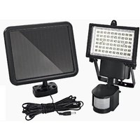 60 LED Solarstrahler IP44 Solar Wandleuchte Solarstrahler mit Bewegungsmelder I Solar Außenbeleuchtung I Außenbeleuchtung I Solar Sensor Fluter von BEIJIYI