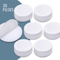 60 Stück Rundklett 5 cm, 30 Paar Rundklett 50 mm weiß, Rundklett selbstklebend, Rundklett selbstklebend Klettverschluss Hakenschlaufe selbstklebend von BEIJIYI