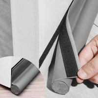 96 cm Kälteschutz-Türboden einseitig mit selbstklebender Dichtung, Schutz vor Zugluft und Lärm, Wetterschutz-Türdichtungsstreifen (grau) von BEIJIYI