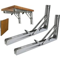 Beijiyi - 2 Stück 300 mm Klapphalterung, robuste Klapphalterung, Wandregalhalterung aus Edelstahl, einziehbare Halterung, maximale Belastung: 150 kg Beijiyi - 2 Stück 300 mm Klapphalterung, robuste Klapphalterung, Wandregalhalterung aus Edelstahl, einziehbare Halterung, maximale Belastung: 150 kg von BEIJIYI