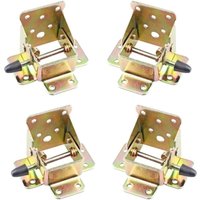 Beijiyi - 4 Stück klappbare Tischbeine, klappbarer Stützrahmen, selbstsichernde Scharniere, klappbare Scharnier-Hardware für Werkbank, klappbare Beijiyi - 4 Stück klappbare Tischbeine, klappbarer Stützrahmen, selbstsichernde Scharniere, klappbare Scharnier-Hardware für Werkbank, klappbare von BEIJIYI