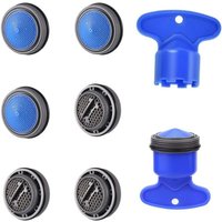 Beijiyi - 6 Stück Luftsprudler M24 Wasserspardüse Wasserhahnbelüfter 24 mm Außengewinde mit Schraubenschlüssel für Küchenspüle und von BEIJIYI