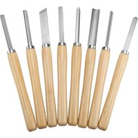 8-teiliges Holzbearbeitungsmeißel-Set, HSS-Holzbearbeitungsmeißel-Set, Holzdrehwerkzeuge, Drehmeißel-Set für Hartholzdrehen von BEIJIYI