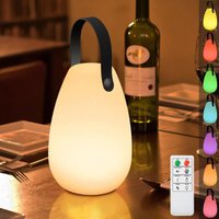 Beijiyi - Dimmbare Tischlampe für den Außenbereich, 8 Farben, kabellose Tischlampe mit tragbarer Fernbedienung, Tischlampe für den Außenbereich, von BEIJIYI