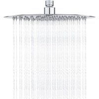 Beijiyi - Duschkopf aus Edelstahl – wassersparende Dusche, 25 cm runder Duschkopf, universeller Regenduschkopf mit 1/2-Zoll-Gewinde, 360° drehbar, von BEIJIYI