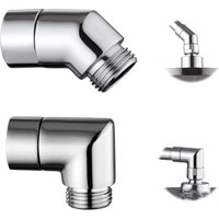 Beijiyi - Kupfer-Handbrause-Adapter, 90°/135° Winkel-Neigungs-Duschkopf-Adapter, für universellen 1/2-Zoll-Handbrause-Anschluss (2 Stück) von BEIJIYI