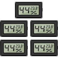Beijiyi - Mini-Digital-LCD-Thermometer-Hygrometer, digitale Thermo-Hygrometer-Anzeige für Küche, Büro, Zuhause, Humidore, Reptilien-Inkubatoren (5 von BEIJIYI