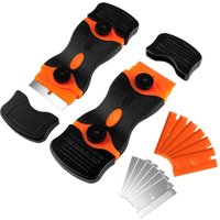 Beijiyi - Schaber für Glaskeramik-Kochfelder mit weichem Griff + 10 Stück Metallklingen zur Glas-/Spiegel-/Bodenreinigung Beijiyi - Schaber für Glaskeramik-Kochfelder mit weichem Griff + 10 Stück Metallklingen zur Glas-/Spiegel-/Bodenreinigung von BEIJIYI