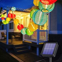 Solar-Lichterkette für den Außenbereich, 6 m, 30 LEDs, Laternen-Lichterkette, 8 Modi, wasserdichte dekorative Lichter für Garten, Terrasse, Hof, von BEIJIYI