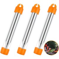 Beijiyi - Taschenbalg 3 Stück Feuerrohr Tasche Edelstahl Survival Blowing Feuerrohr Teleskoprohr Feuerstartwerkzeug für Camping Picknick Wandern von BEIJIYI