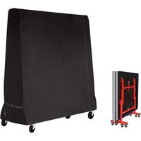 Wasserdichte Tischtennistisch-Abdeckung, Garten-Ping-Pong-Tisch-Abdeckung, 210D Oxford-Gewebe, Schwarz (165 x 70 x 185 cm) von BEIJIYI
