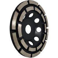 Diamant-Schleif- und Schmirgelscheibe, 125 mm x 22,23 mm, zweireihiges Diamant-Schleifrad, zum Schleifen von Estrich, Betonplatten, Fliesen und von BEIJIYI