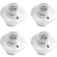 E27-Schraubdeckenfassung, E27-Garagenfassung, AC 220–240 V, LED-Lampenfassungshalter, E27-Deckenleuchtensockel, weißer Kunststoff-Lampensockel für E27-Schraubdeckenfassung, E27-Garagenfassung, AC 220–240 V, LED-Lampenfassungshalter, E27-Deckenleuchtensockel, weißer Kunststoff-Lampensockel für von BEIJIYI