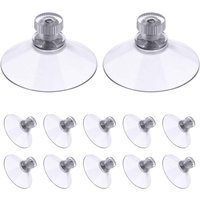 Einschraubbare Saugnäpfe, 12 Stück 50 mm transparente Saugnäpfe mit Gewinde, extra starker PVC-Kunststoff-Vorhang-Aufhängungs-Isolierungssauger für Einschraubbare Saugnäpfe, 12 Stück 50 mm transparente Saugnäpfe mit Gewinde, extra starker PVC-Kunststoff-Vorhang-Aufhängungs-Isolierungssauger für von BEIJIYI