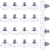 Einschraubbare Saugnäpfe, 20 Stück 40 mm transparente Saugnäpfe mit Gewinde, extra starker PVC-Kunststoff-Vorhang-Aufhängungs-Isolier-Saugnapf für Einschraubbare Saugnäpfe, 20 Stück 40 mm transparente Saugnäpfe mit Gewinde, extra starker PVC-Kunststoff-Vorhang-Aufhängungs-Isolier-Saugnapf für von BEIJIYI