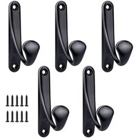 Einschraubbare Wandgarderobenhaken, 5 Stück, minimalistische, robuste Wandgarderobenhaken aus Zinklegierung für Tür, Eingangsbereich, Schlafzimmer, Einschraubbare Wandgarderobenhaken, 5 Stück, minimalistische, robuste Wandgarderobenhaken aus Zinklegierung für Tür, Eingangsbereich, Schlafzimmer, von BEIJIYI