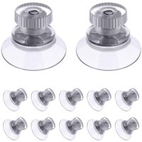 Einschraubbarer Saugnapf, 12 Stück 25 mm transparente Saugnäpfe mit Gewinde, extra starker PVC-Kunststoff-Vorhang-Aufhängungs-Isolier-Saugnapf für von BEIJIYI