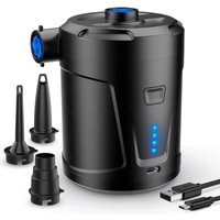 Elektrische Luftpumpe, 5200 mAh wiederaufladbarer Akku, Aufblasbarer Matratzen-Inflator mit 3 Luftdüsen, Schnell-Inflator für von BEIJIYI