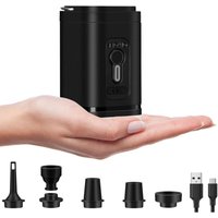 Elektrische Luftpumpe, Aufblaspumpe mit 5 Luftdüsen, 2-in-1-Mini-Aufblas- und Deflektor-Luftpumpe, tragbar mit USB, 1200 mAh wiederaufladbarer von BEIJIYI
