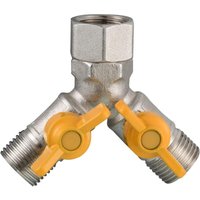 Beijiyi - Ersatzventil g 1/2 Y-Anschluss Messing 3-Wege-Ventil im Handbrause-Absperrventil-Adapter für Küche oder Badezimmer von BEIJIYI