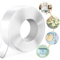 Extra Starkes Doppelseitiges Klebeband, Bilderaufhänger Ohne Bohren Kraftvoll Transparent Multifunktional Wiederverwendbar Waschbar Für Teppiche und von BEIJIYI