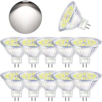 Beijiyi - GU5.3 LED-Leuchtmittel, Kaltweiß 6000 k, MR16 led 12 v, 5 w, entspricht 50 w Halogen, nicht dimmbare LED-Spot-Glühbirnen, 10 Stück von BEIJIYI