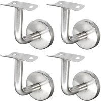 Beijiyi - Handlaufstütze aus Edelstahl 304 für Treppengeländer, Wandstütze, Holzgeländer, silberfarben (4 Stück) von BEIJIYI