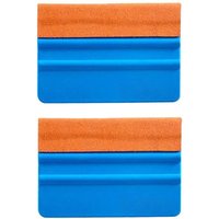 Hochwertiger Rakel mit Wildlederkante für Auto-Vinylfolierungen, langlebiger Rakel für Fensterfolien, Rakel für Aufkleber (2er-Pack, Orange) von BEIJIYI