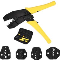 Beijiyi - Kabel-Crimpzange, Kabel-Crimpzange mit 5 austauschbaren Backen, Ratschenzange für Drähte, Kabelschuhe von BEIJIYI