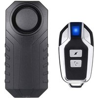 Kabelloser Motorrad-/Fahrradalarm, Diebstahl-Sicherheitsalarm mit Fernbedienung, IP55 wasserdicht, 113 dB super laut (schwarz) von BEIJIYI