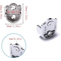 Kleiderstangenhalterungen, rundes Kleiderschrankrohr, Zinklegierung, U-förmiger Vorhangaufhänger (25 mm) von BEIJIYI