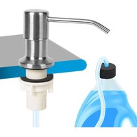 Beijiyi - Küchenspüle-Seifenspender aus gebürstetem Edelstahl, Aufsatzpumpe mit 47-Zoll-Silikonschlauch von BEIJIYI