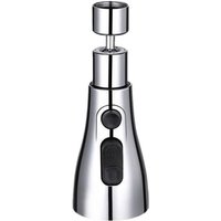 Mehrzweck-Küchenhahn-Verlängerung, 360° drehbarer Sprinkler, 3 Wasserauslassmodi und Montageadapter mit 20–24 mm Durchmesser (Farbe: Silber) von BEIJIYI