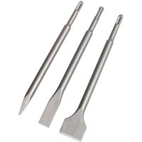 Meißel, 3er-Set (22–25 cm Meißel, schmaler Meißel) für leichte Bohrmaschinen und Schlaghämmer, Standardarbeiten in Beton/Bausteinen von BEIJIYI