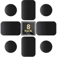 Metallplatten 8er Set für magnetische Auto-Handyhalterung, dünne Metallplatte mit Kleber für Handymagnet - 4 runde und 4 rechteckige Metallplatten 8er Set für magnetische Auto-Handyhalterung, dünne Metallplatte mit Kleber für Handymagnet - 4 runde und 4 rechteckige von BEIJIYI