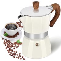 Moka Espresso 3-Tassen-Espressomaschine, Moka Premium manuelle kubanische Kaffeemaschine aus Aluminium von BEIJIYI