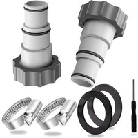 Pool-Schlauchadapter A, Pool-Schlauchadapter, Poolanschluss mit Innengewinde, 32/38 mm Schlauchadapter, kompatibel mit Intex-Pool (2 Stück) von BEIJIYI