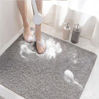 Rutschfeste Duschmatte, 60 x 60 cm, rutschfeste Badewannenmatte mit Abfluss, weiche PVC-Luffa-Badematte für Badezimmer, schnelltrocknend, grau Rutschfeste Duschmatte, 60 x 60 cm, rutschfeste Badewannenmatte mit Abfluss, weiche PVC-Luffa-Badematte für Badezimmer, schnelltrocknend, grau von BEIJIYI