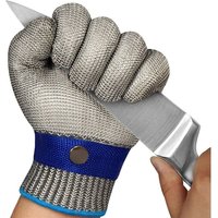 Schnittfester Handschuh, 2.0 Verbesserte Mesh-Metzgerhandschuhe zum Schneiden von Fleisch, Angeln, Hacken und Schneiden (S) von BEIJIYI