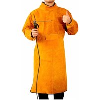 Beijiyi - Schweißer-Rindslederschürze für Männer und Frauen, robuste Arbeitsschutzschürze für Arbeiter, Werkstatt, funkensicher, hitzebeständig, 104 von BEIJIYI