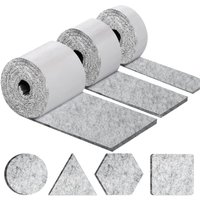 Selbstklebende Möbelgleiter, Stuhlgleiter - 3 Rollen (100 10cm + 100 5cm + 100 2cm), 4mm Dickes Stuhlgleiter - Selbstklebende Filzgleiter, Frei von BEIJIYI