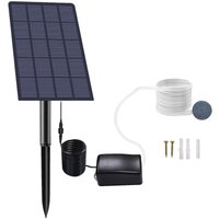 Solar Teichbelüfter 2W Teichbelüfter für Teiche Solar Teichpumpe Plug-in Solar Sauerstoffpumpe mit Schlauch und Sprudelsteinen Gartenteich von BEIJIYI