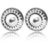 Stück Abflusssieb, Abflussstopfen aus Edelstahl für die Küche, Größe für 79–82 mm große Spülbecken (Durchmesser: 80 mm) von BEIJIYI