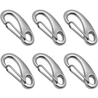 Stück Kletterkarabiner, Edelstahl Federkarabiner Maximale Belastung 100 KG, 50 mm Federkarabinerhalter für Camping, Wandern, Outdoor von BEIJIYI